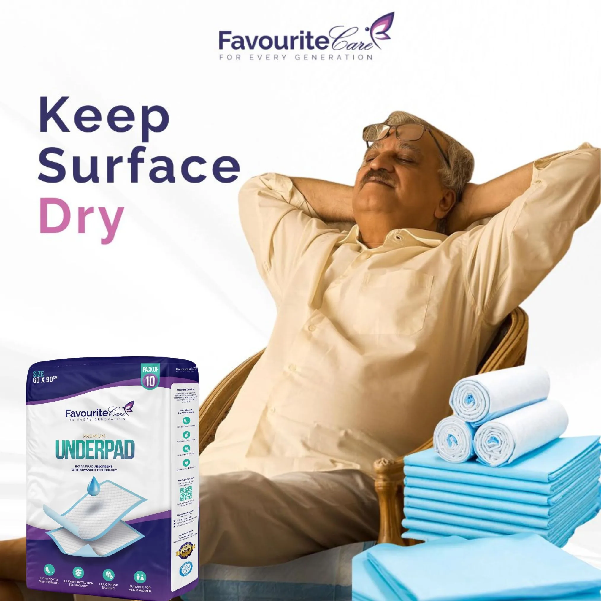 Favourite Care keep surface dry underpad image